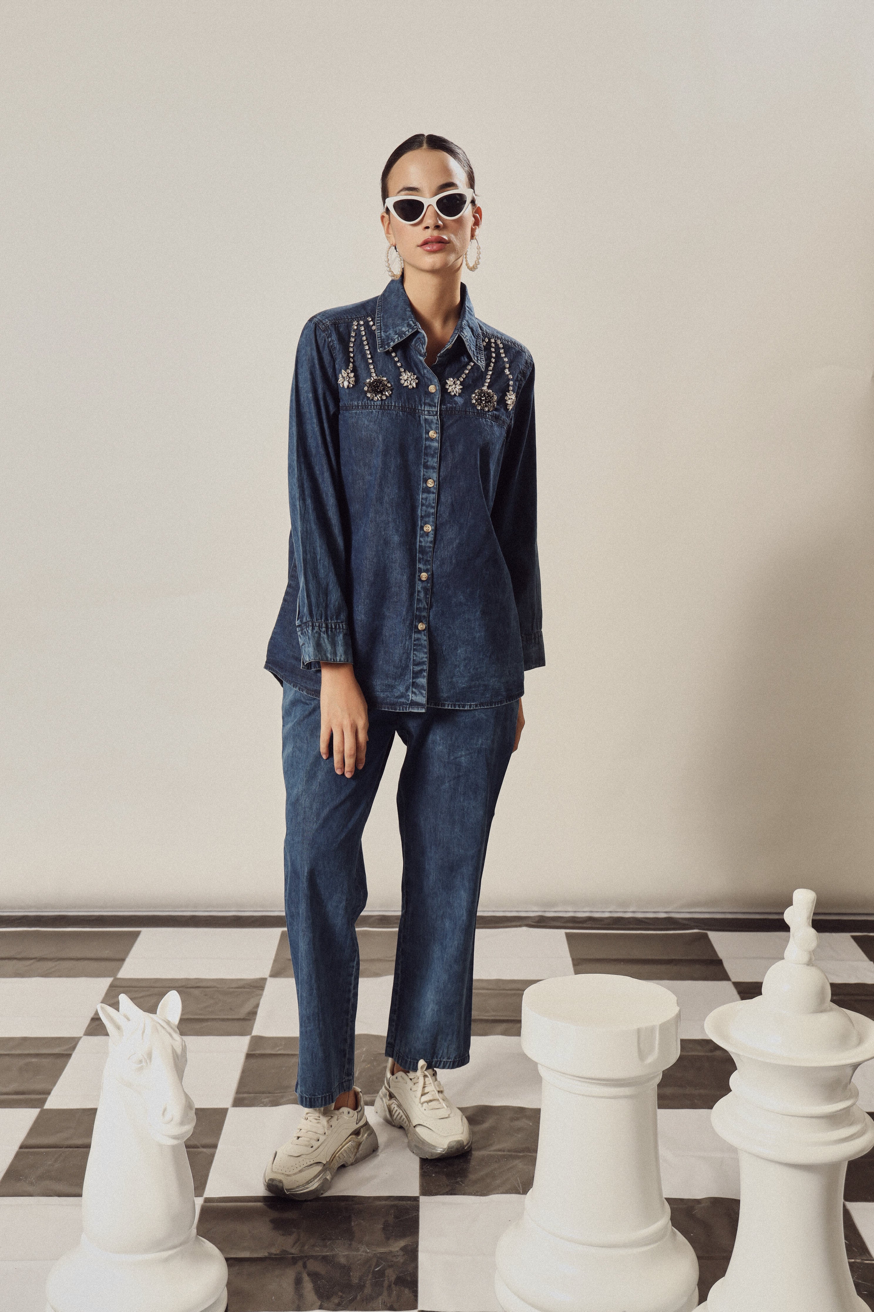 THEREDTHREAD S button layered knit tops THEREDTHREAD / ザレッド