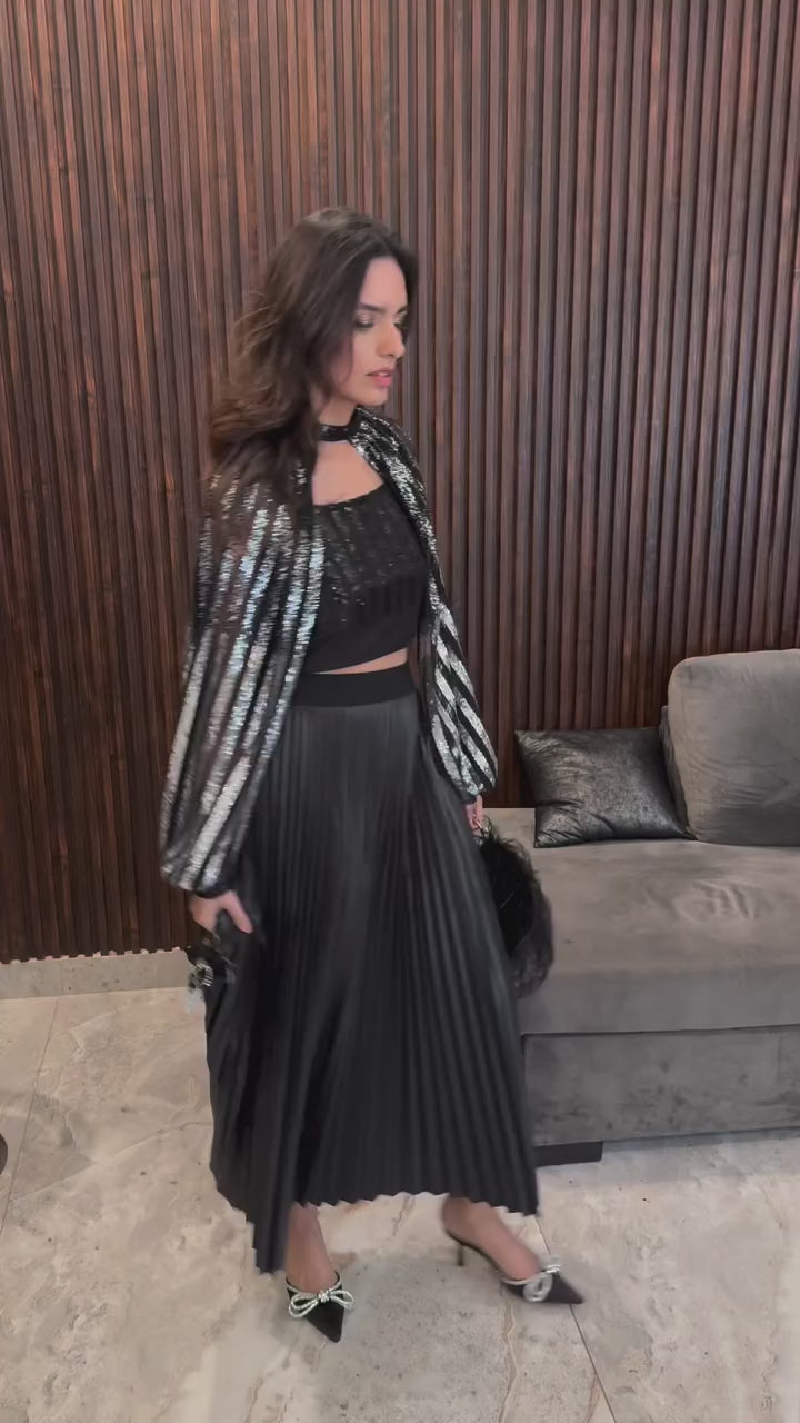 Bianca Leather Skirt - Black