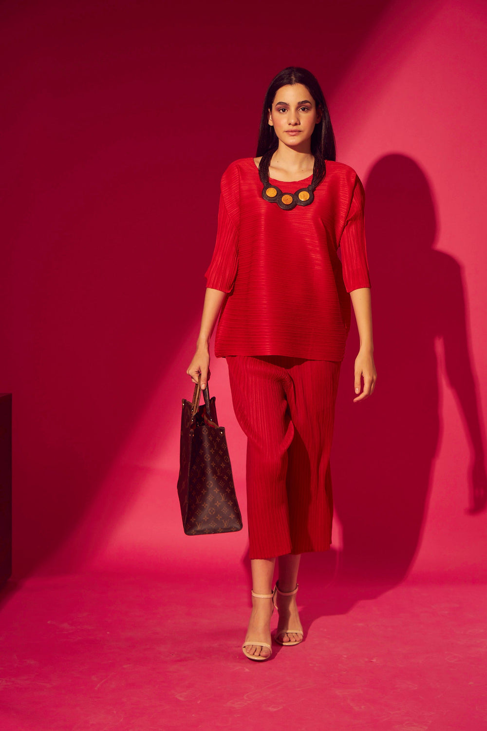 Buy Pleated Party wear Red Co ords for Women Online | Tasuvure