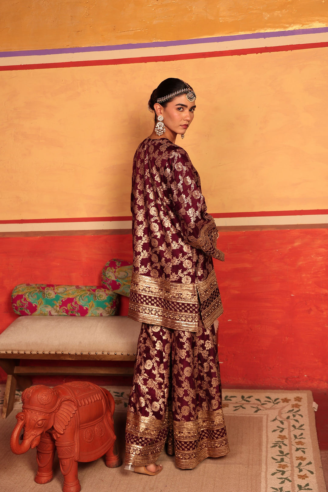 Banarasi Begum Sharara Set - Purple