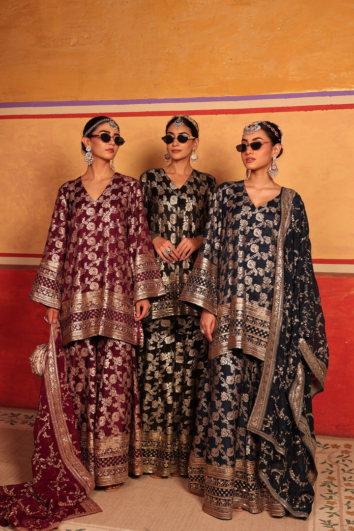 Banarasi Begum Sharara Set - Blue