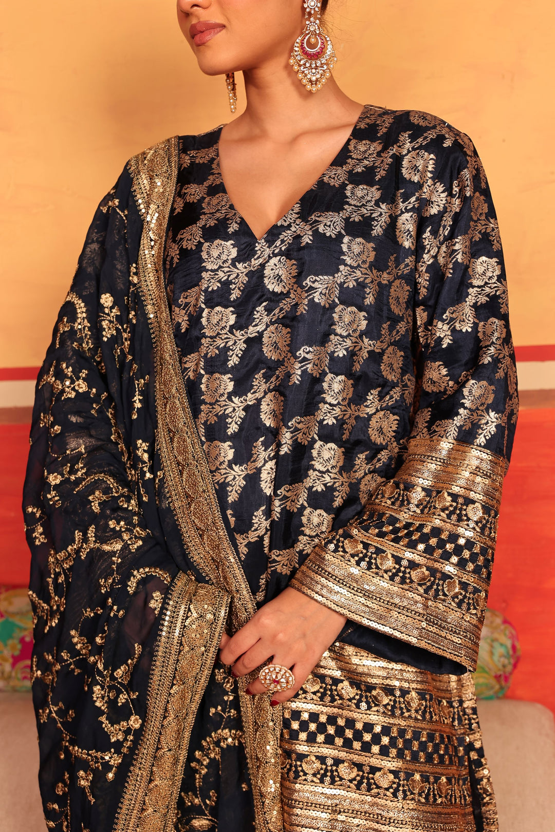 Banarasi Begum Sharara Set - Blue