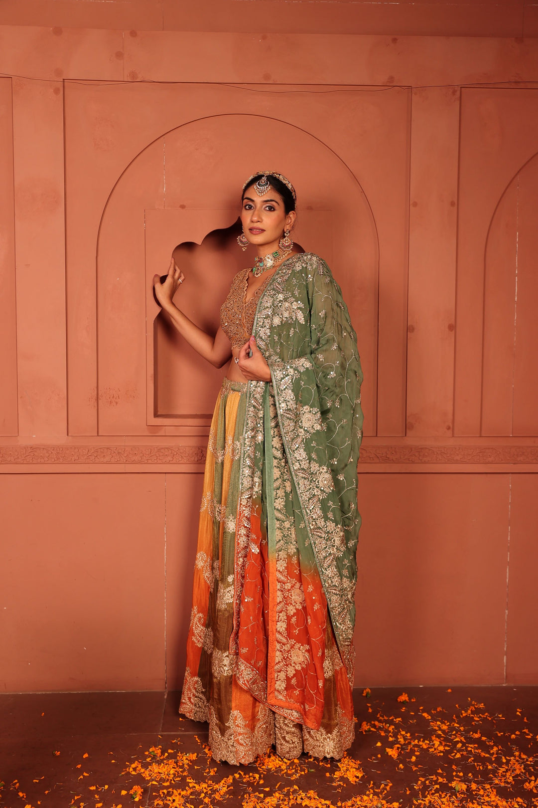 Aaina Ada Lehenga Set - Colorful