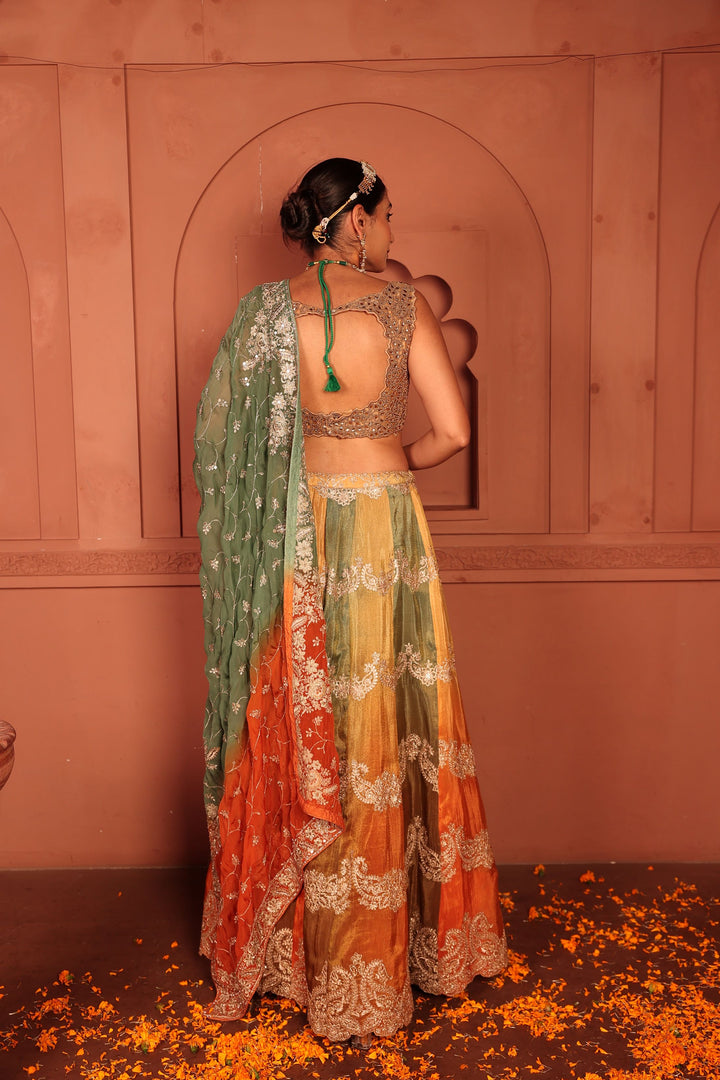 Aaina Ada Lehenga Set - Colorful