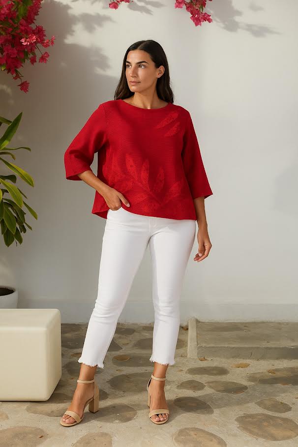 Fable Swarovski Top - Red