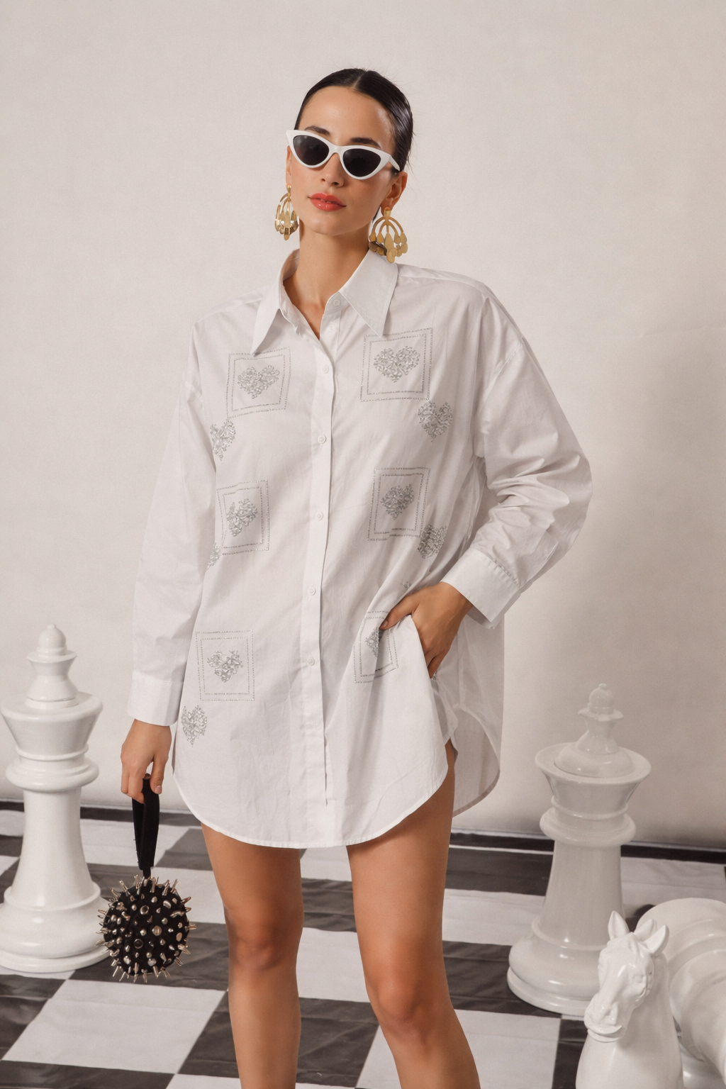 BEAU HEART SHINE SHIRT- WHITE