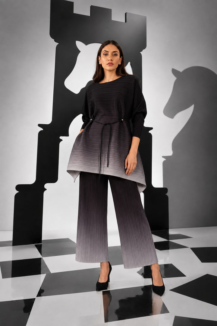 Olivia Ombre Cinched In Co-ord - Grey