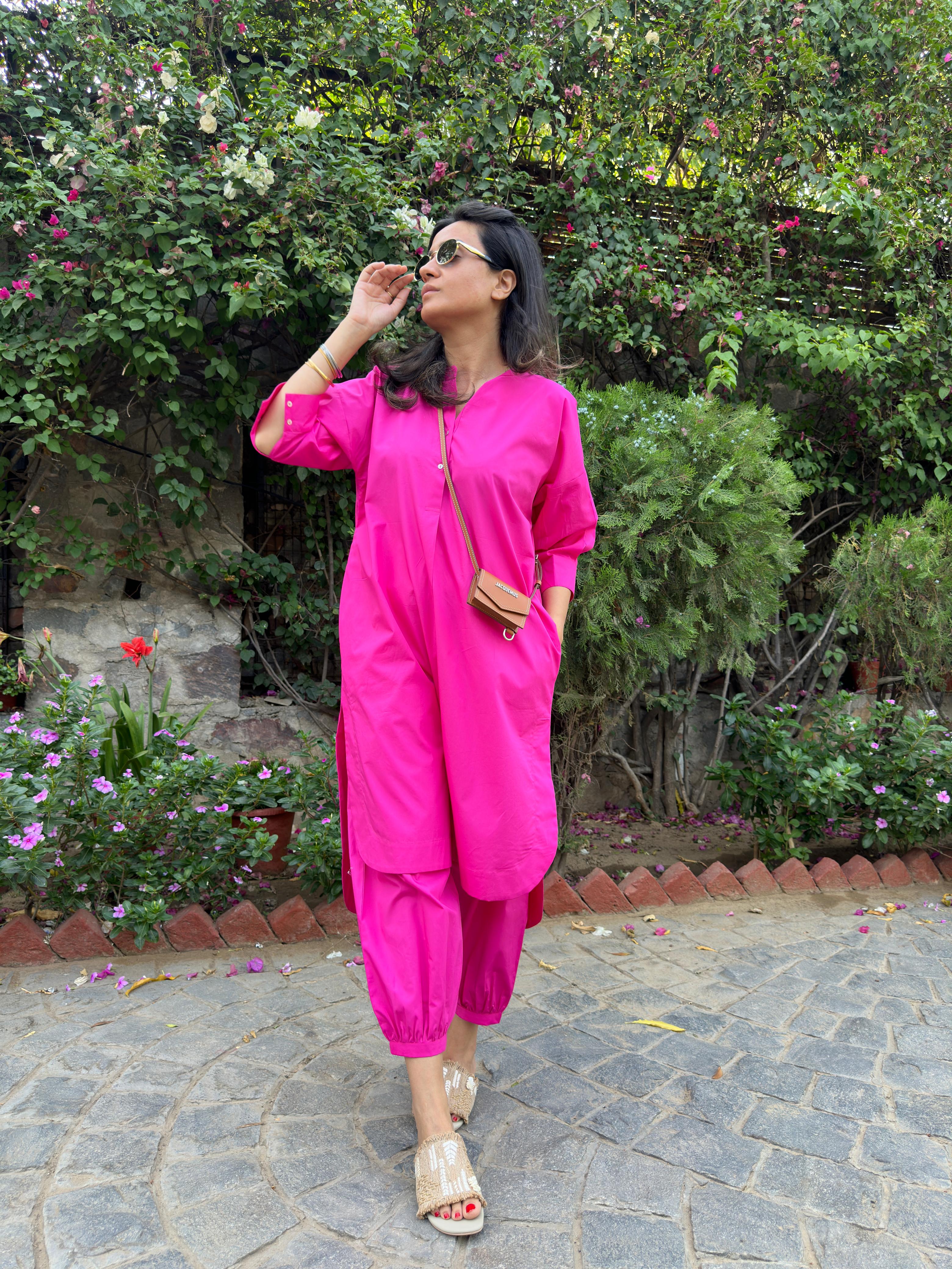 Hot Pink Cotton KP set