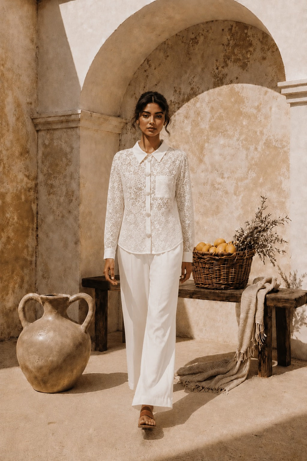 Myra Mesh Lace Shirt