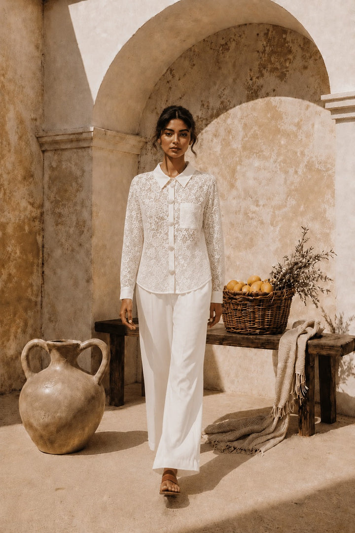 Myra Mesh Lace Shirt