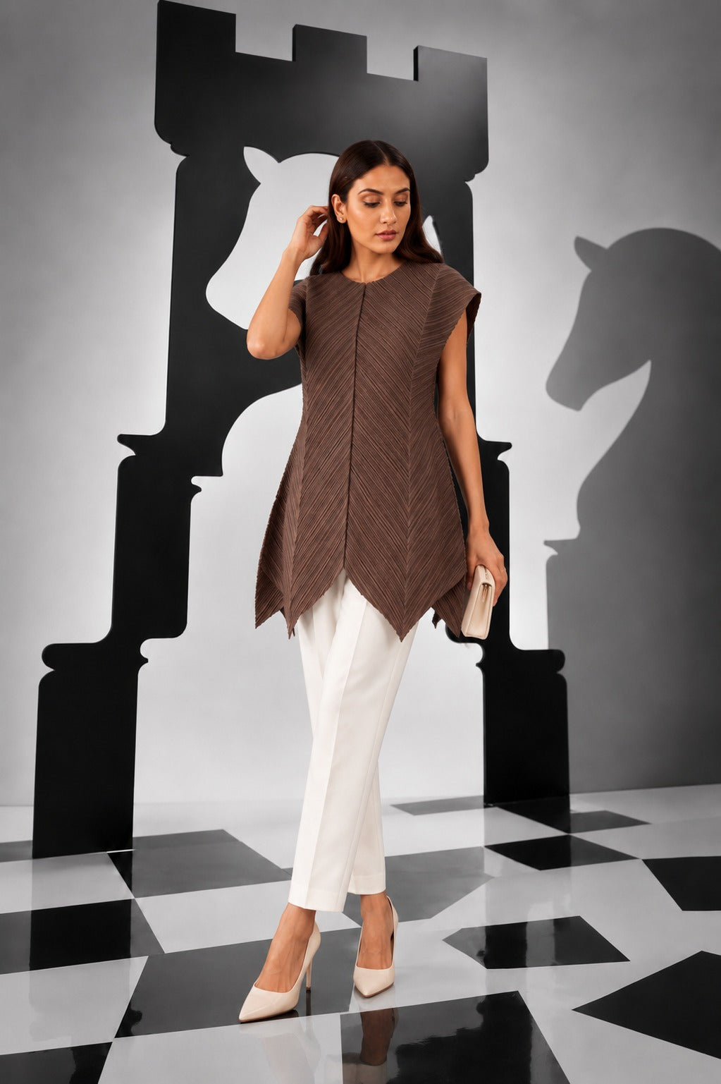 BLAIR BRAG ME TOP - BROWN