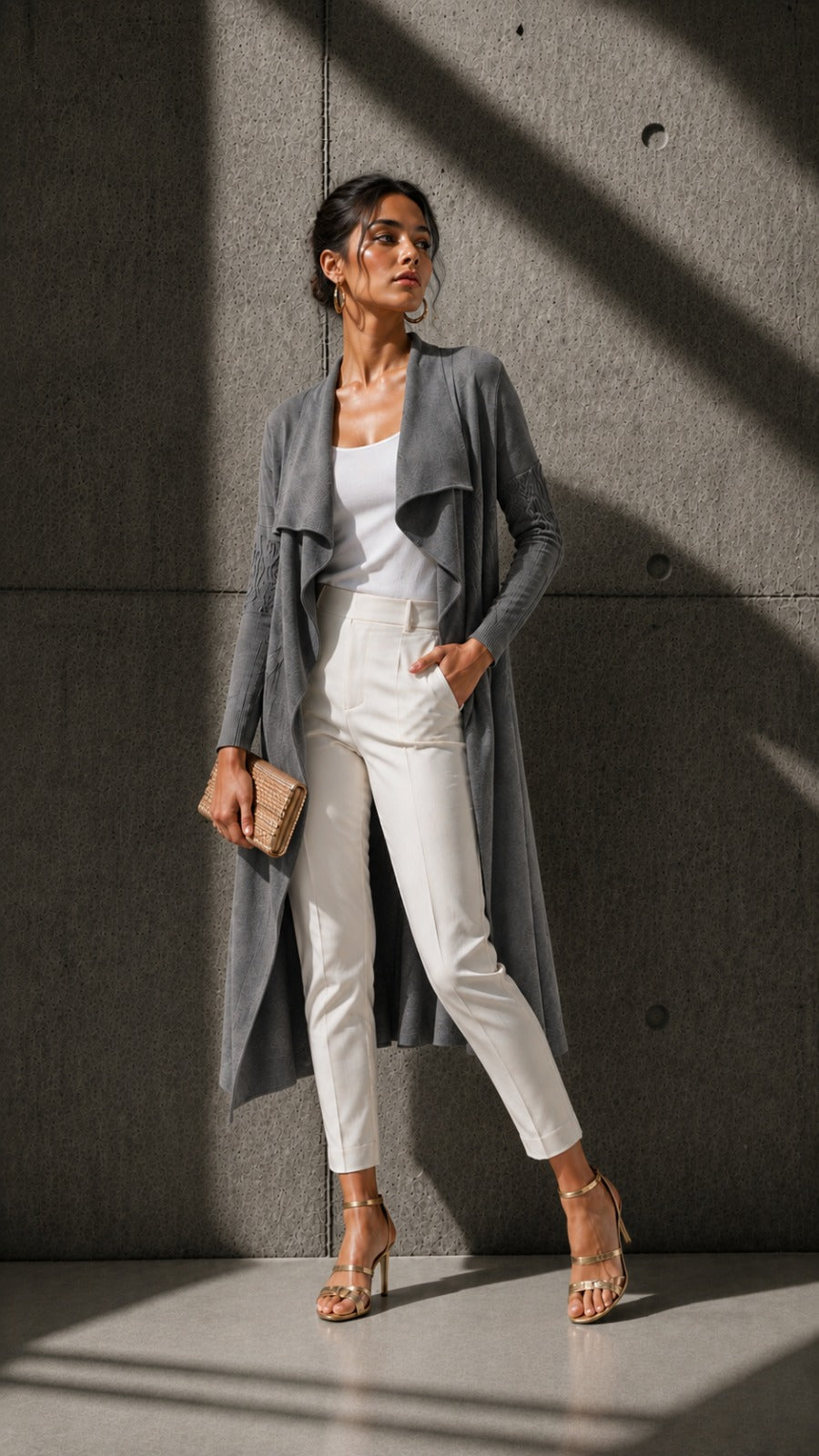 FRINGE JACKET- GREY