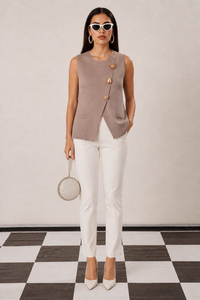 WELLESLEY WAISTCOAT - BEIGE