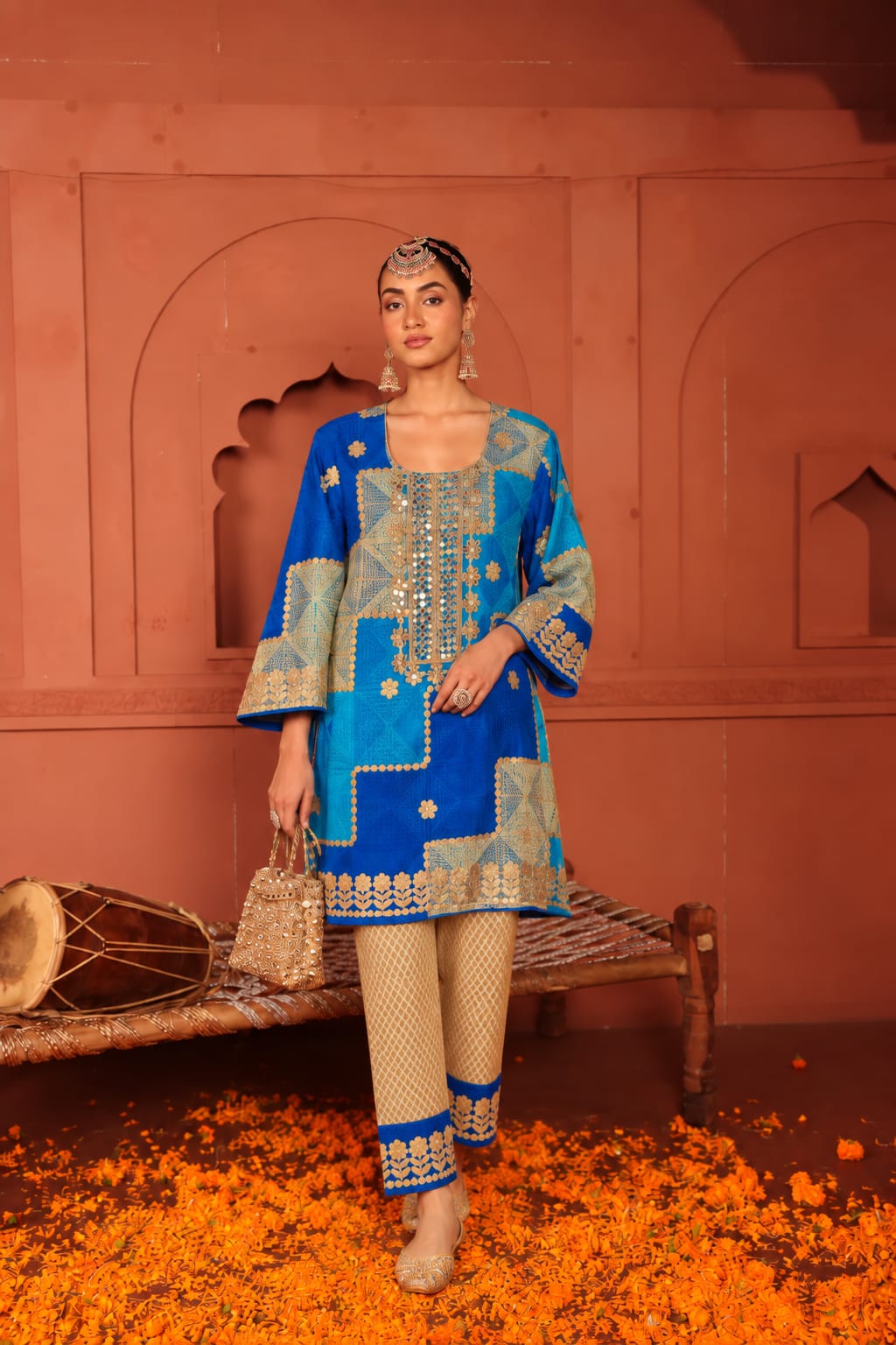 Mehr Zari Set - Blue