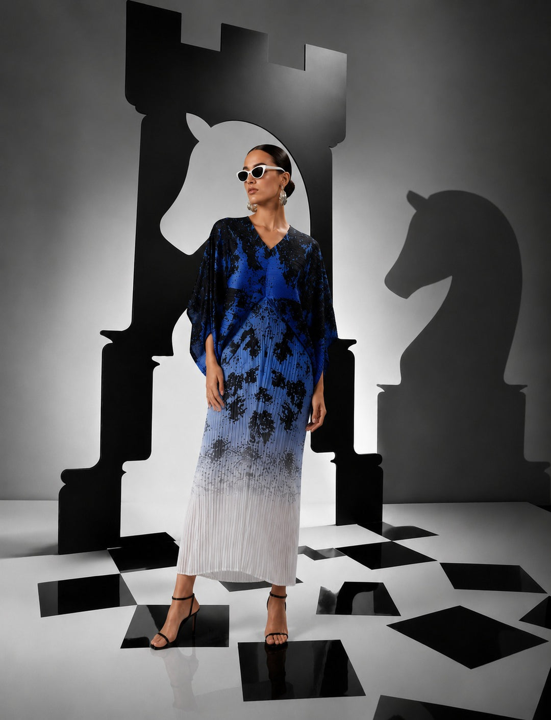 Kimono Kitsch Gradient Dress - Splash Blue