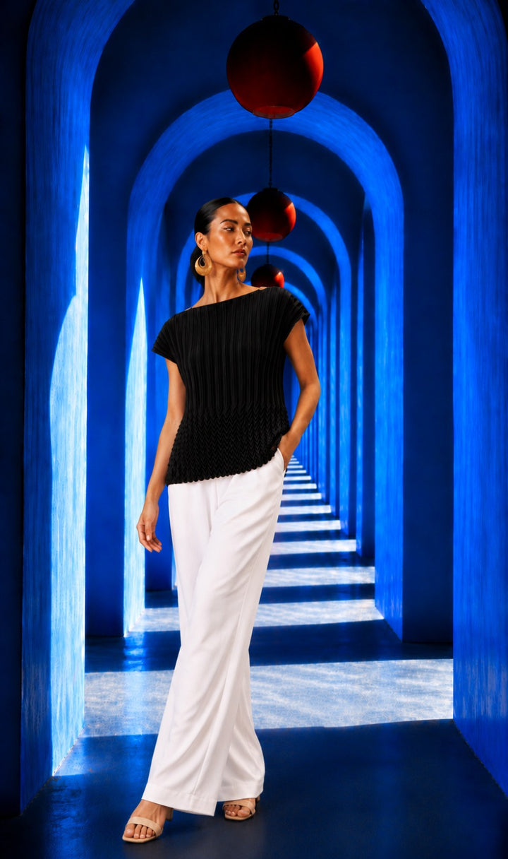 GOAN SMOKED TOP- BLACK