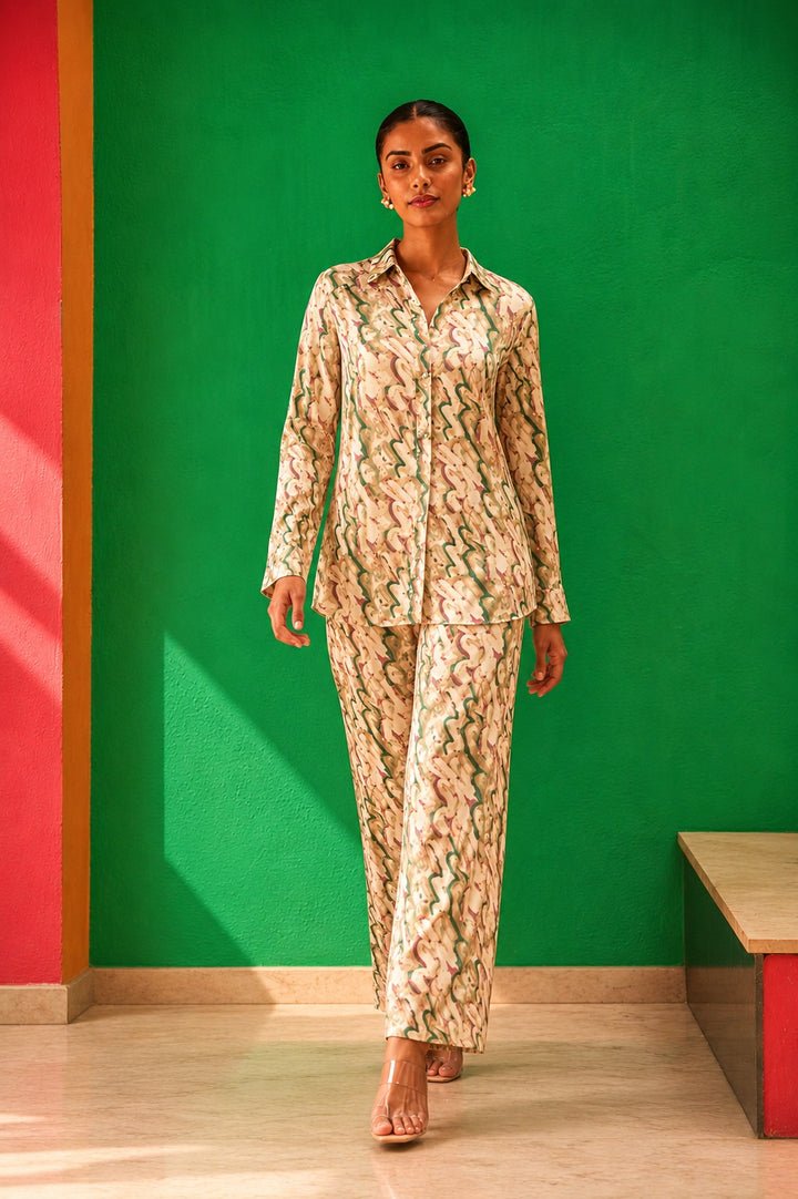 Swirl Co-ord Set - Green