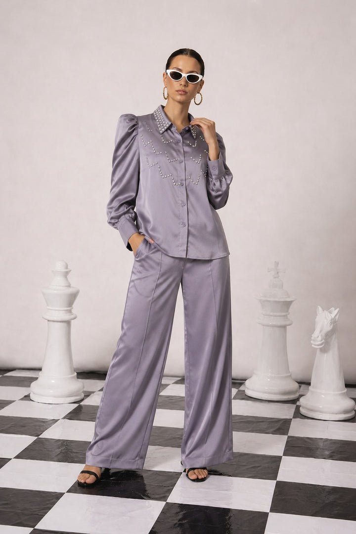 ZIG-ZAG SWAROVSKI SET - GREY