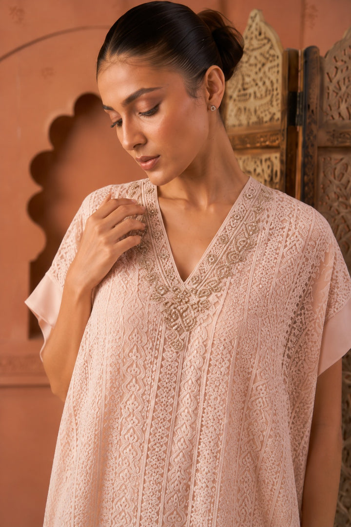 Chicken kaftan set - Peach