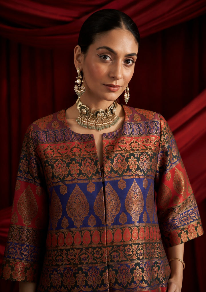 BANARASI JACKET SET - MULTI COLOUR