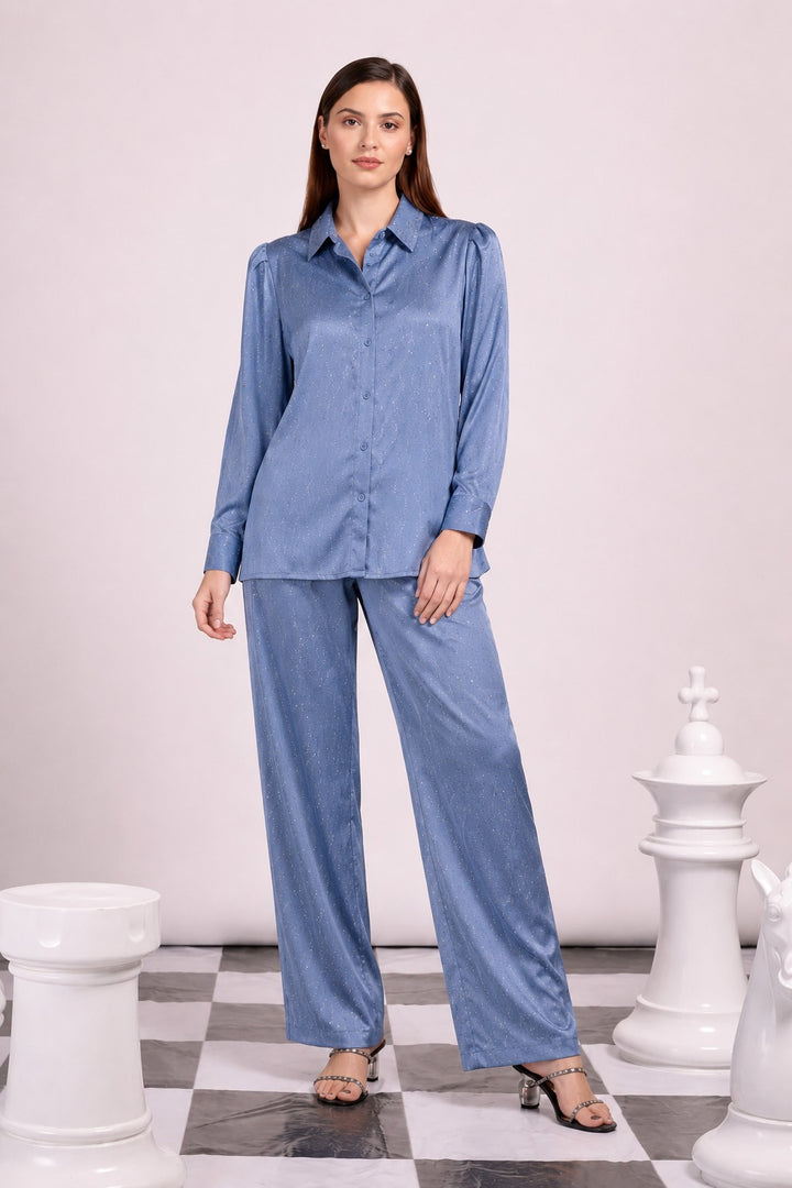 SWAROVSKI WATER WAVE CO-ORD SET - BLUE