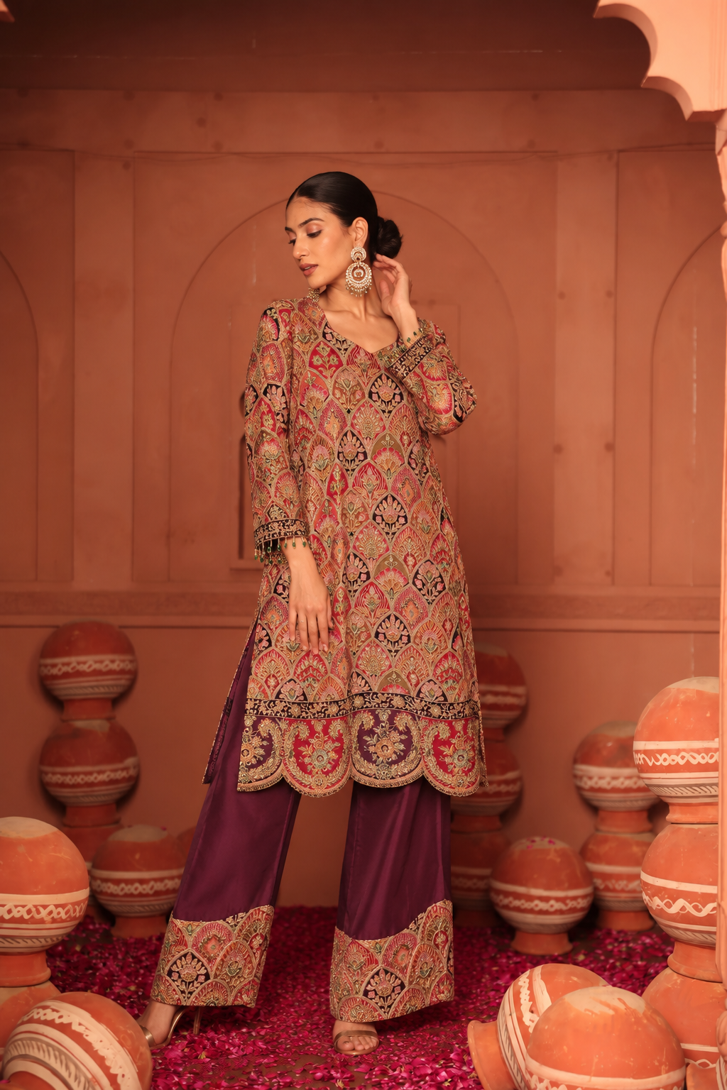 ELIZEY LOTUS TUNIC SET- WINE