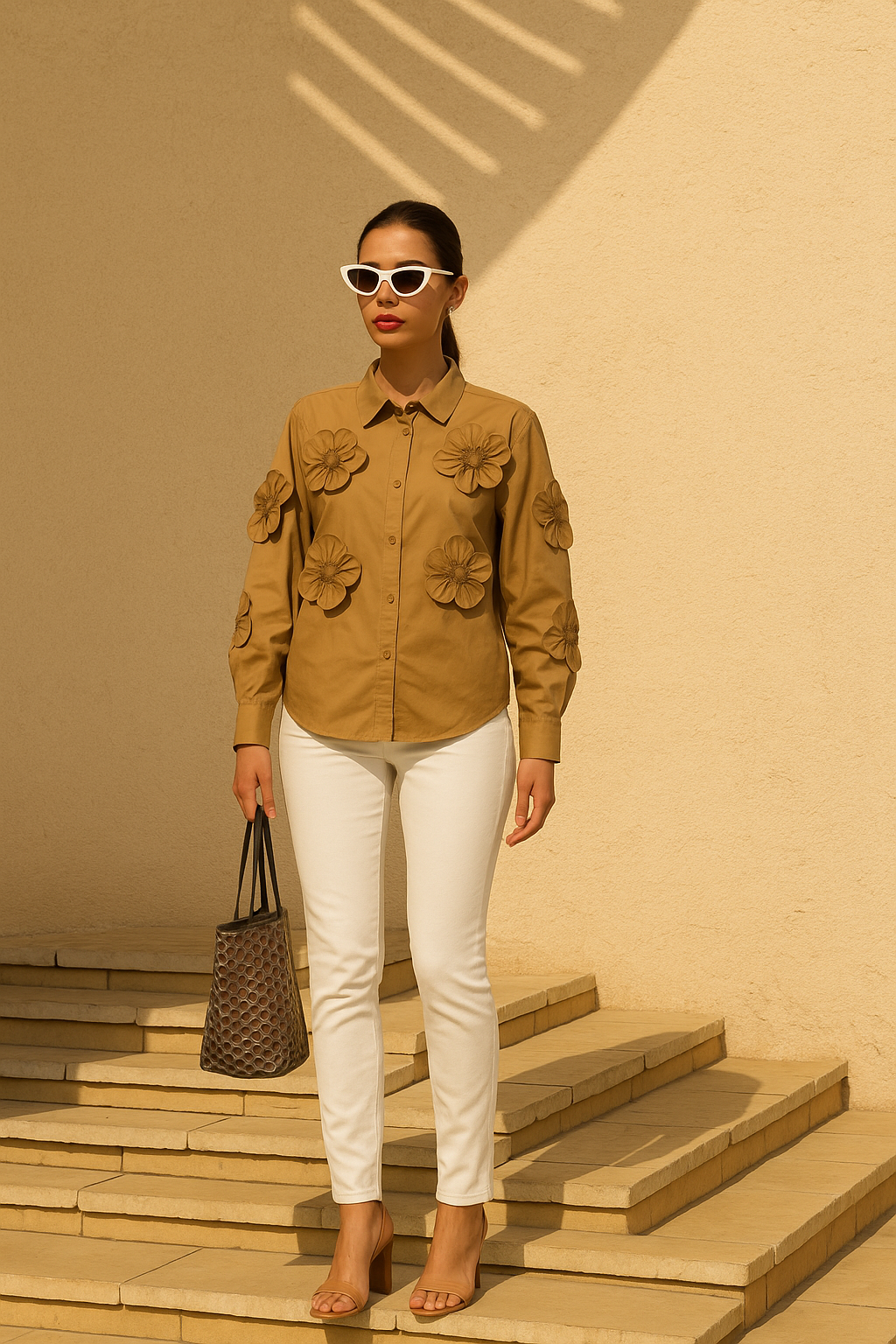 Carnation Camelia Shirt - Beige