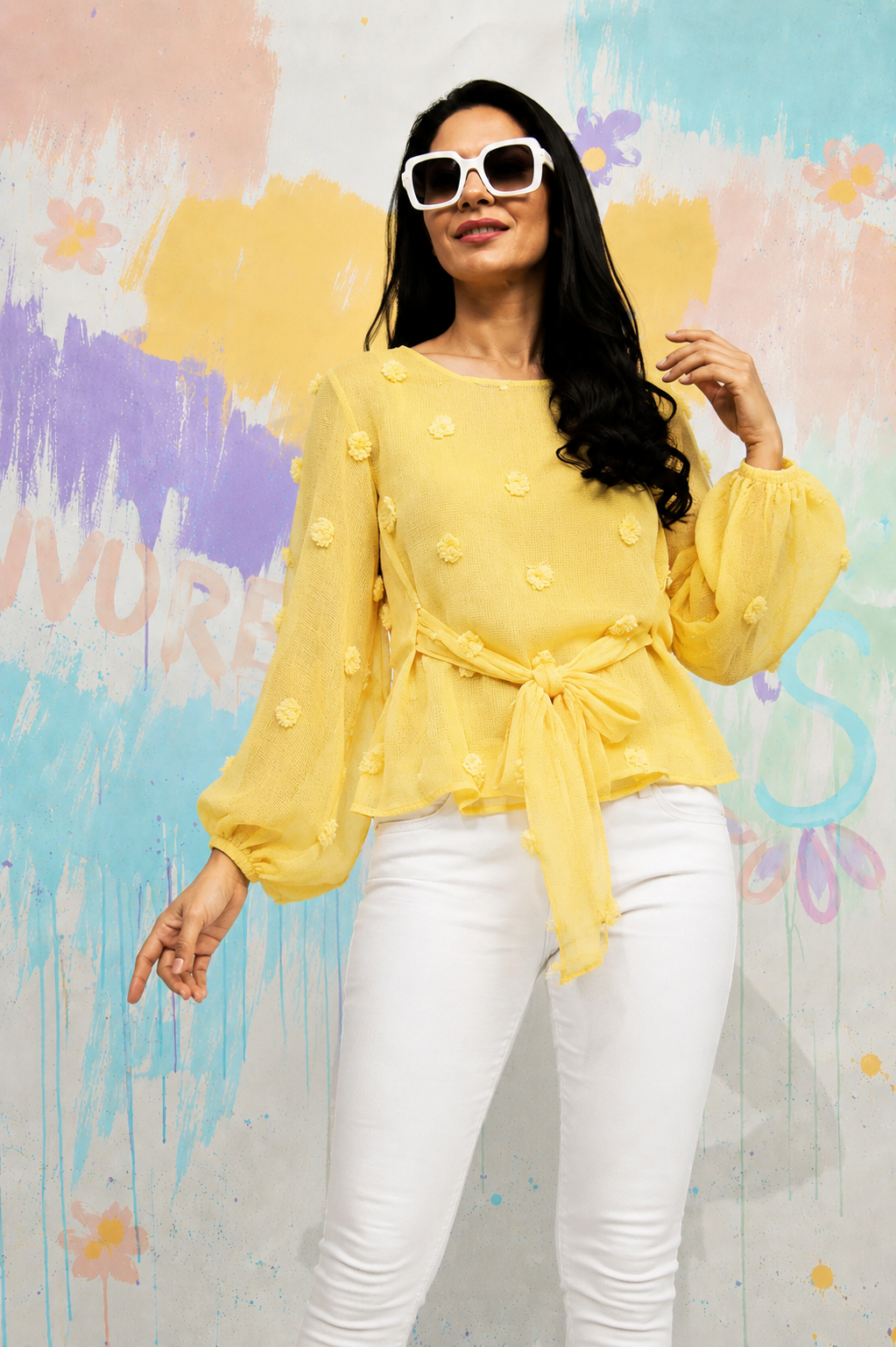 Pom-Pom Top - Yellow