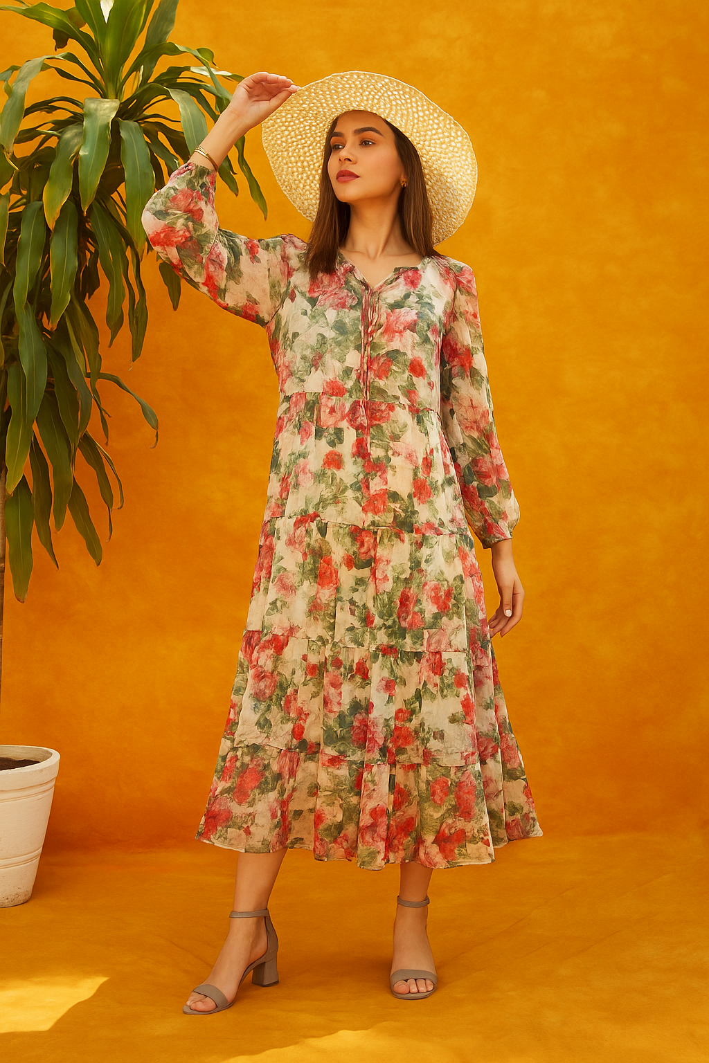 Daphne Daffodil Dress - Gardenia