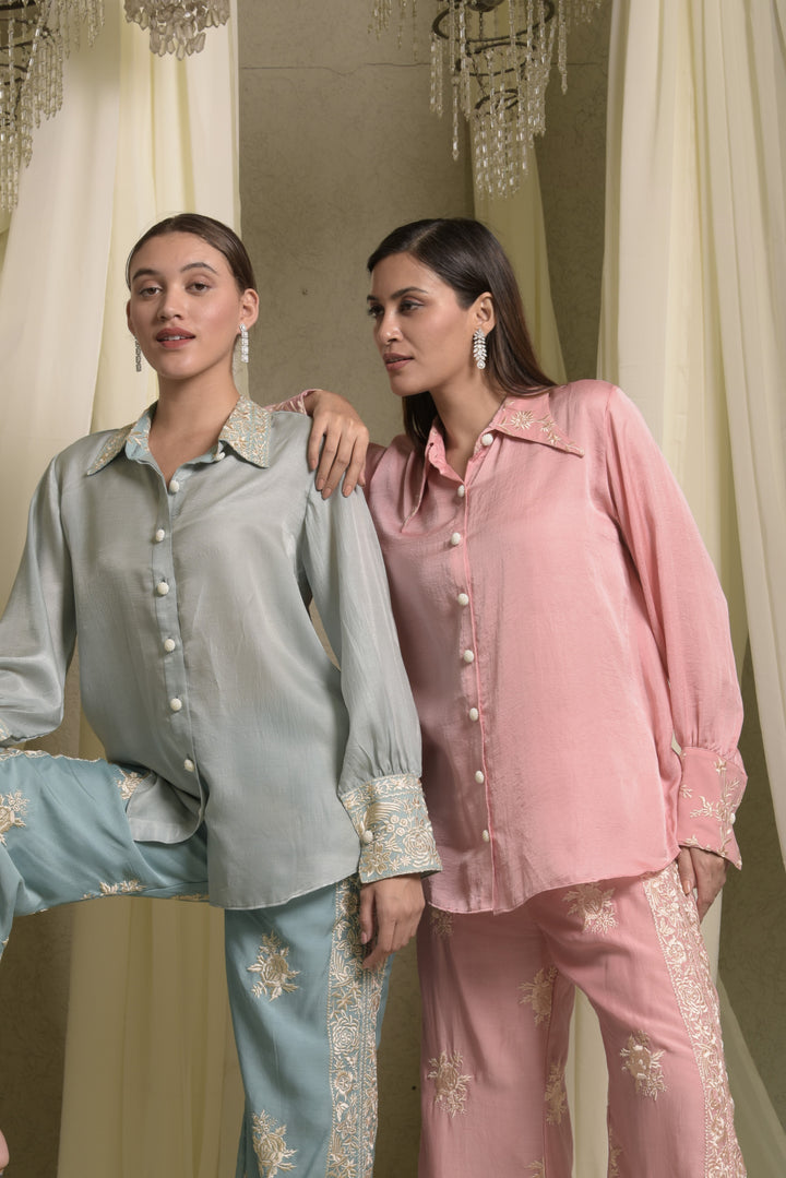 Reyna Gara Glazed Shirt - Pastel Pink