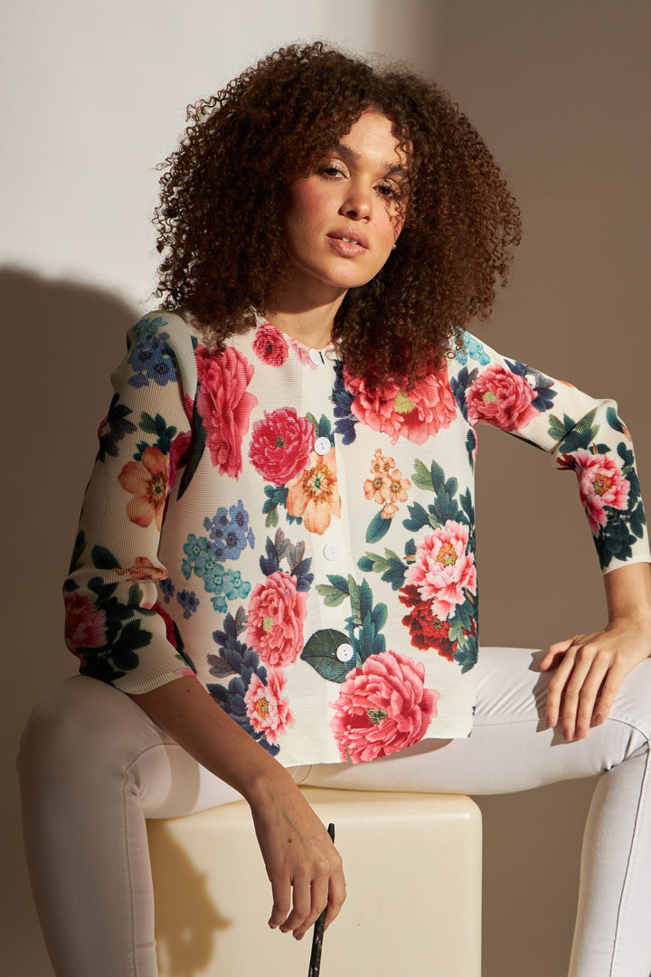 Fable Floral Top - White