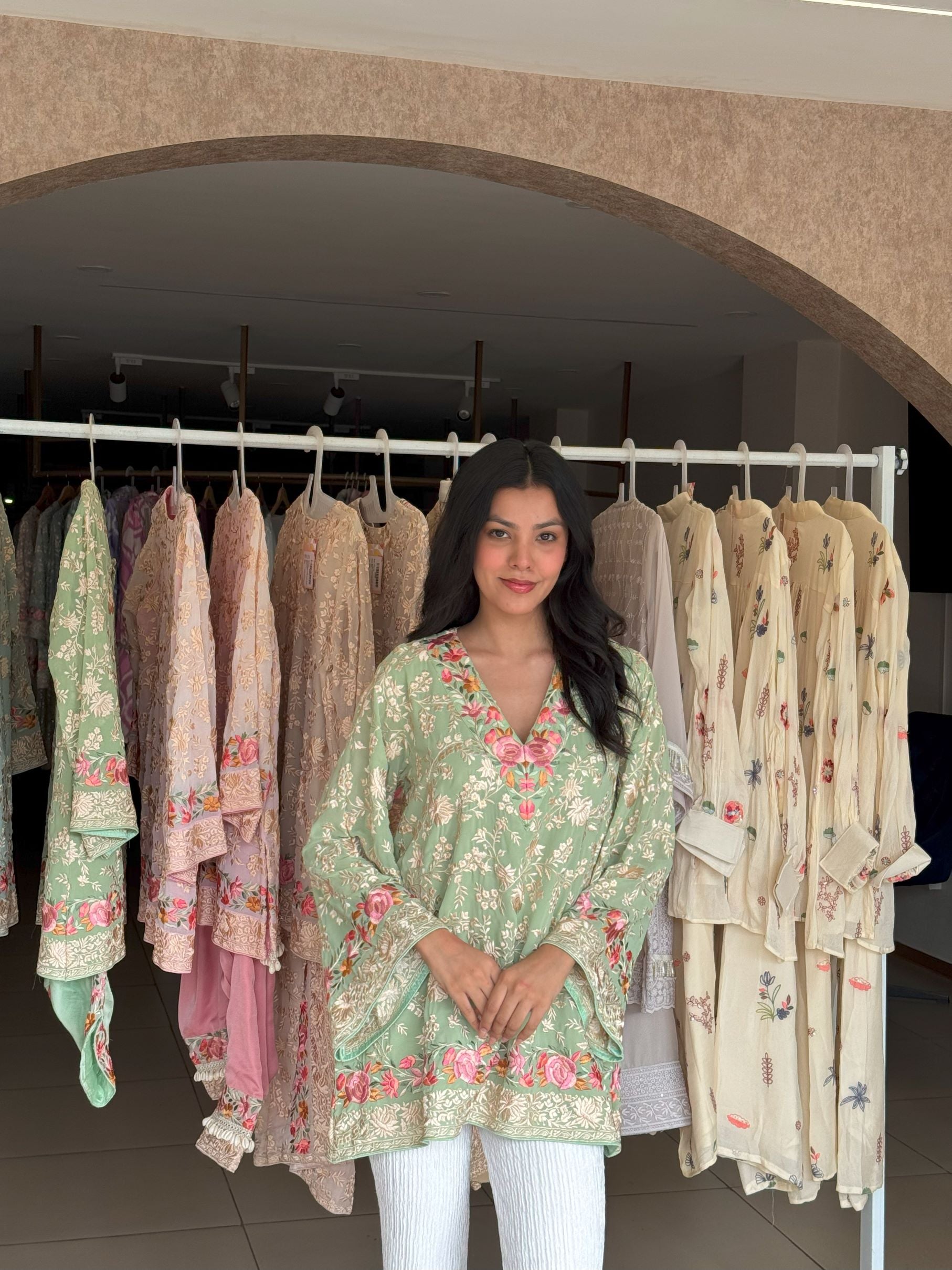 Reyna Gara Rose Dust Top - Sage Green