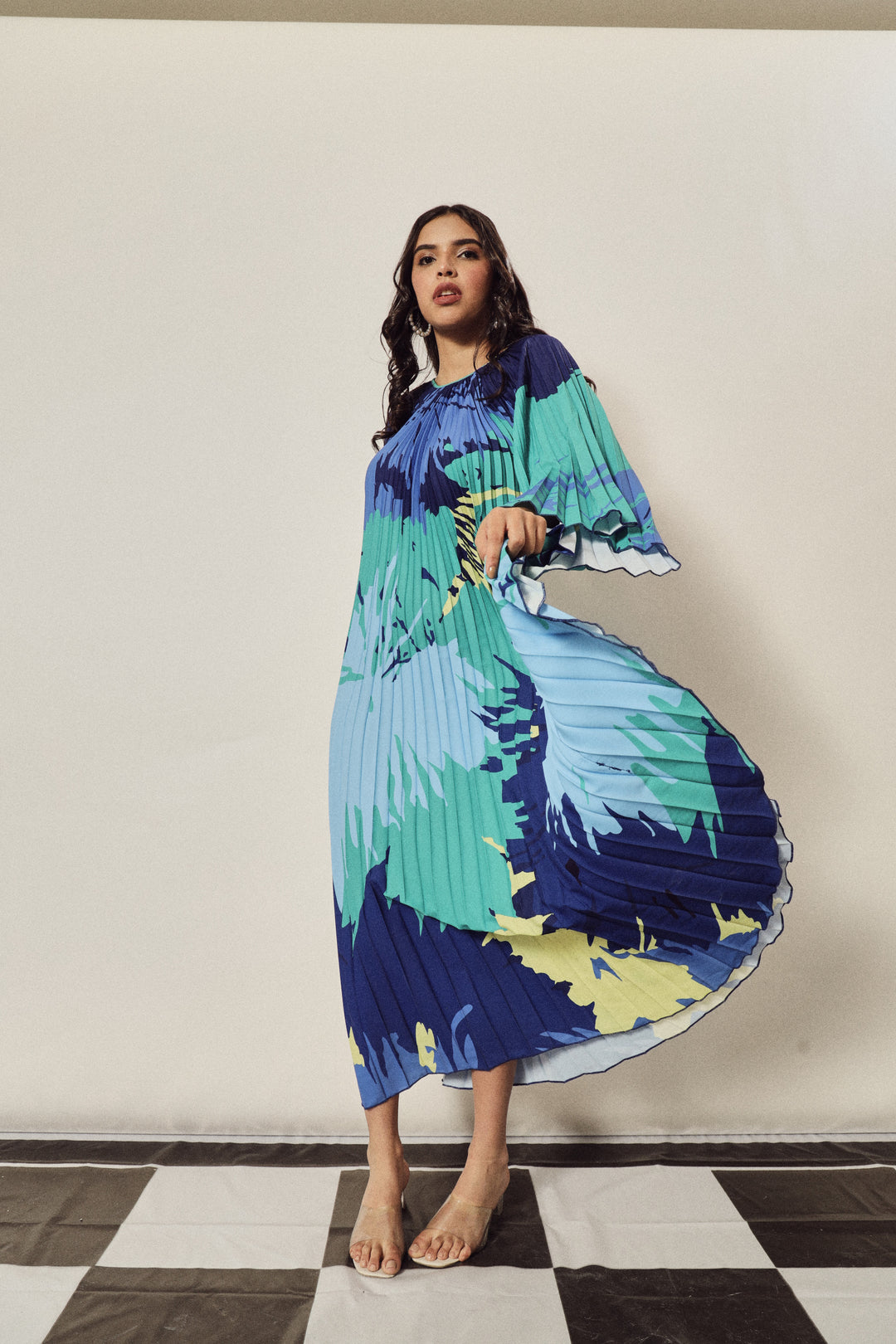 Bella Bohemian Kaftan Dress - Blue Green