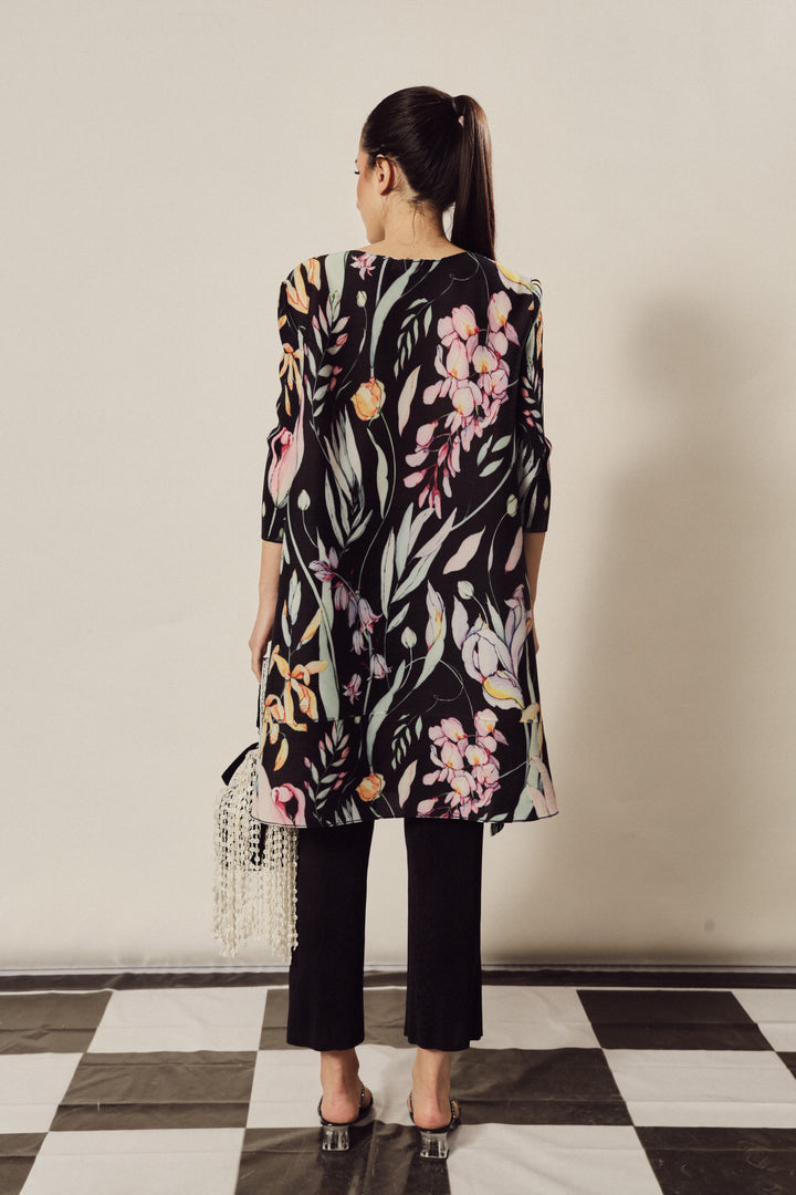 Laylon Lillies Floral Tunic Set - Black