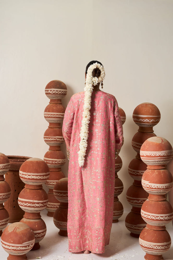 Inaaya Embroidered Kaftan - Pink