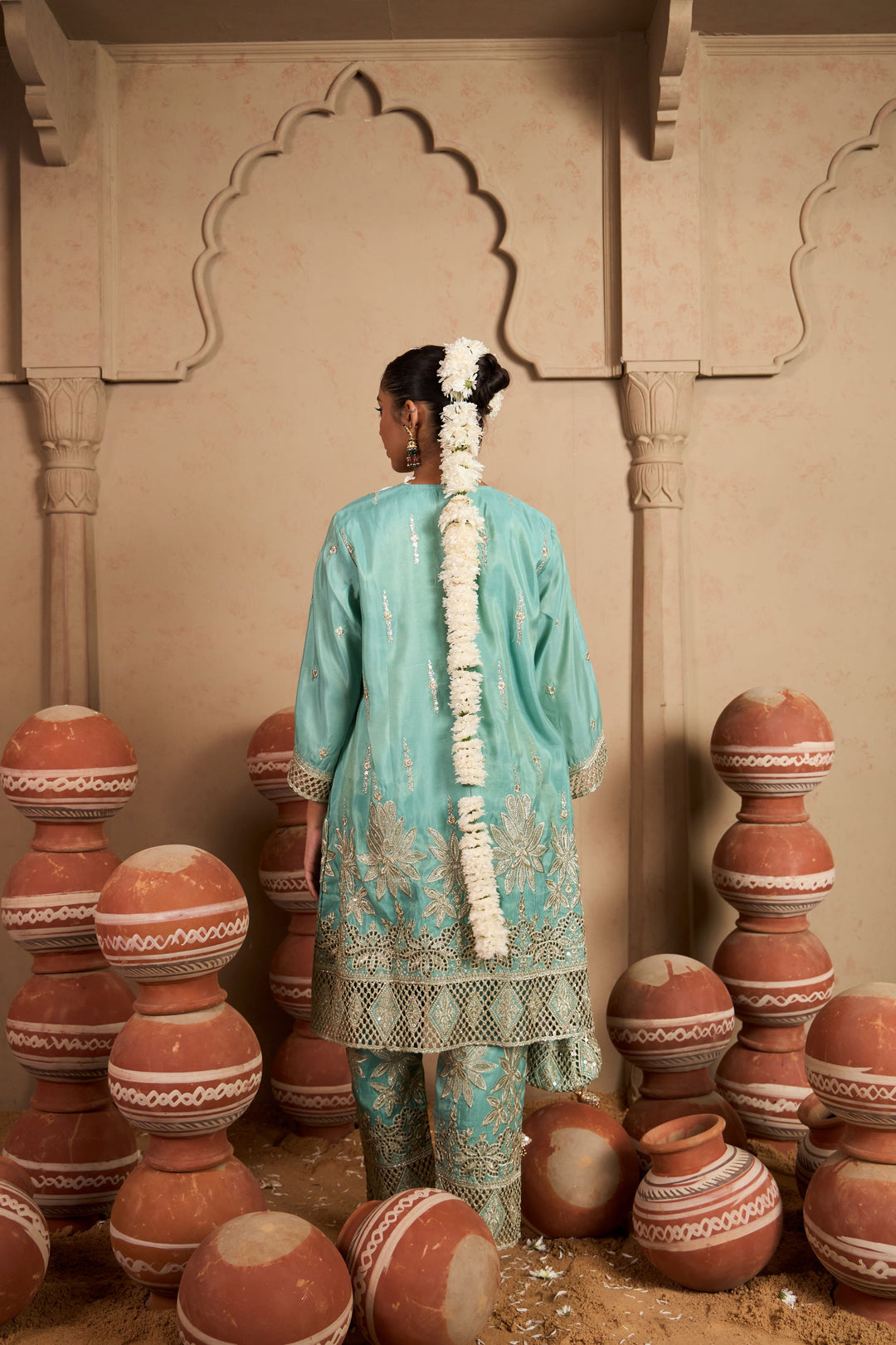 Aaina Ada Farshi Set - Samundar