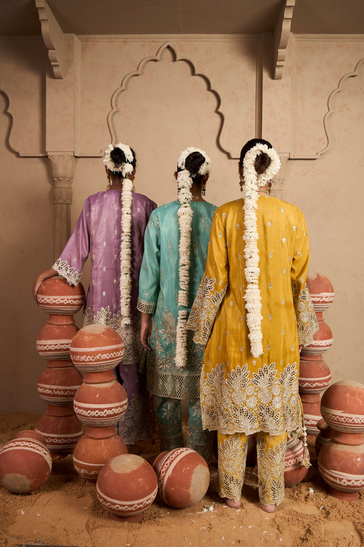 Aaina Ada Farshi Set - Samundar