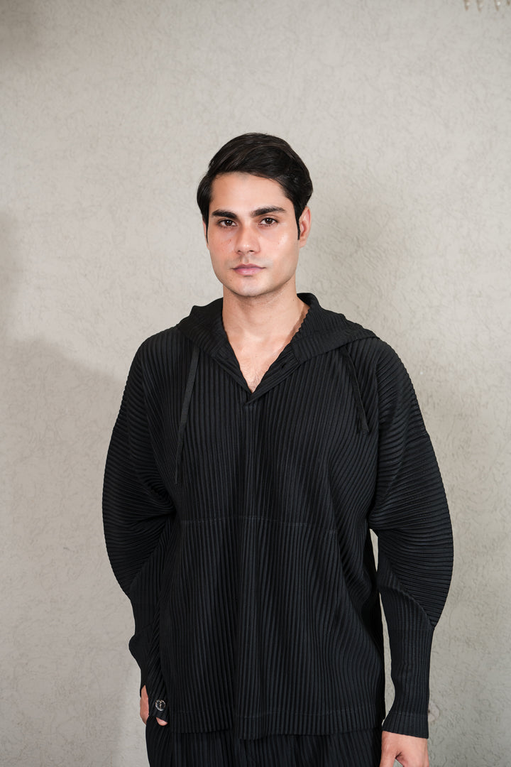 PEDRO PLEATED HOODIE