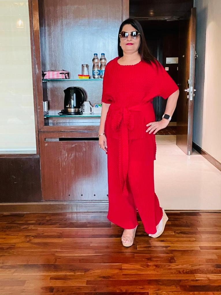 Smoked Co-ord Set - Red