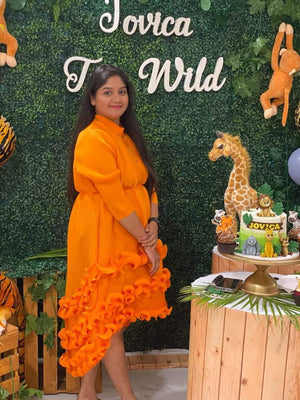 Chandni Girdhar in our Myra Mesh Co-ord Set - Blue