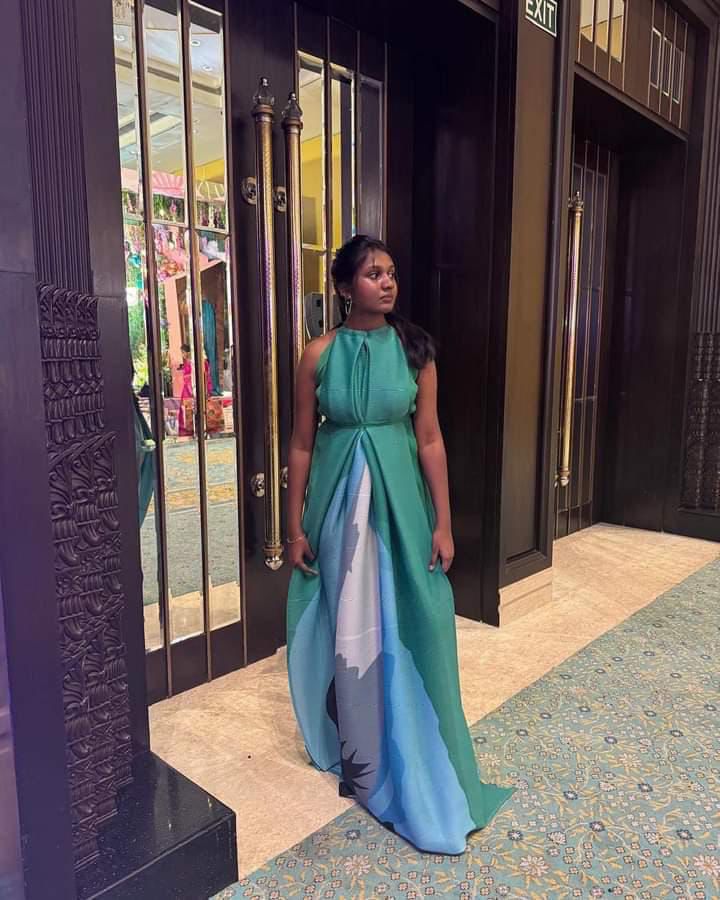 Finella Halter Neck Maxi Dress - Green