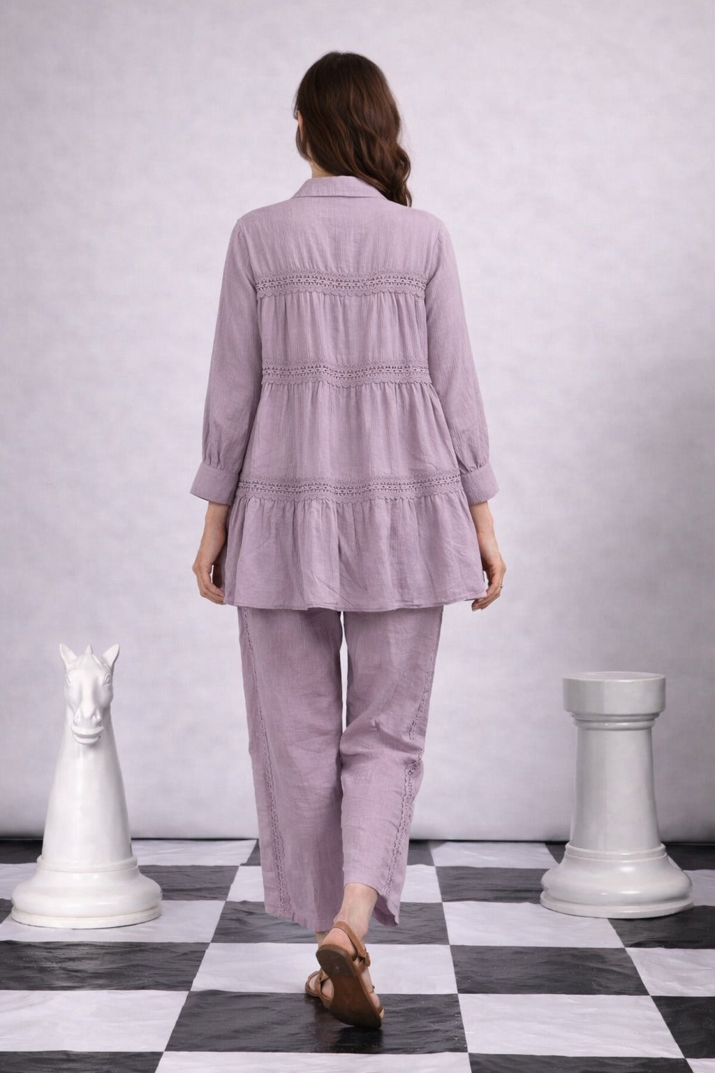 MYRA AURELIA LACE CO-ORD SER- LAVENDER