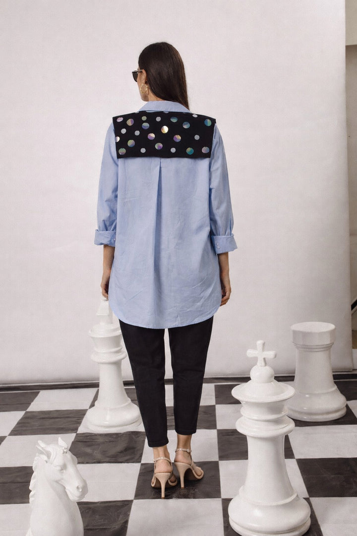 FISHBAIT COTTON SHIRT-POWDER BLUE