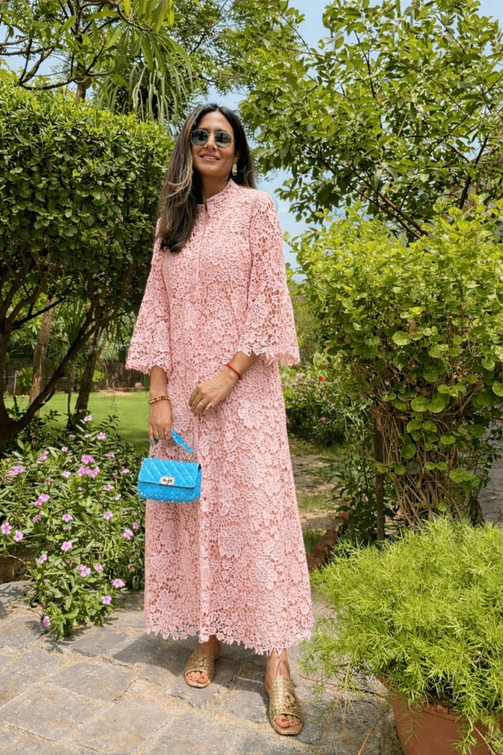 Pink Scallop Dress