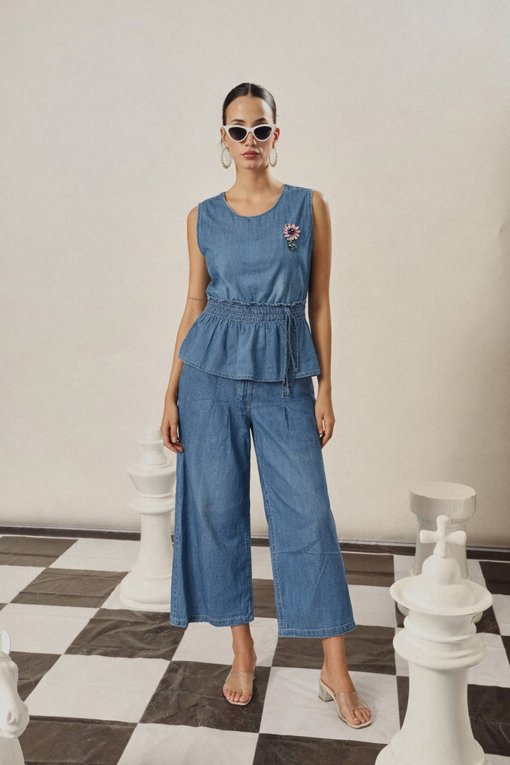 DARYL CINCHED COORD SET- BLUE