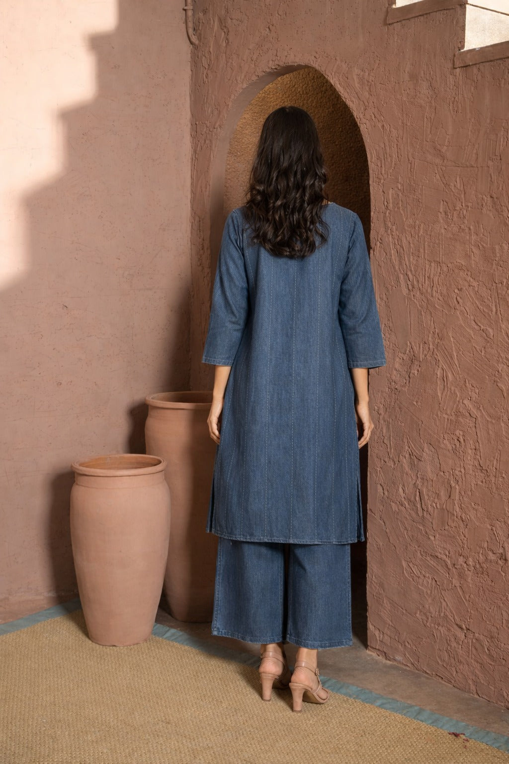 ASSORTED EMBROIDERED TUNIC- BLUE
