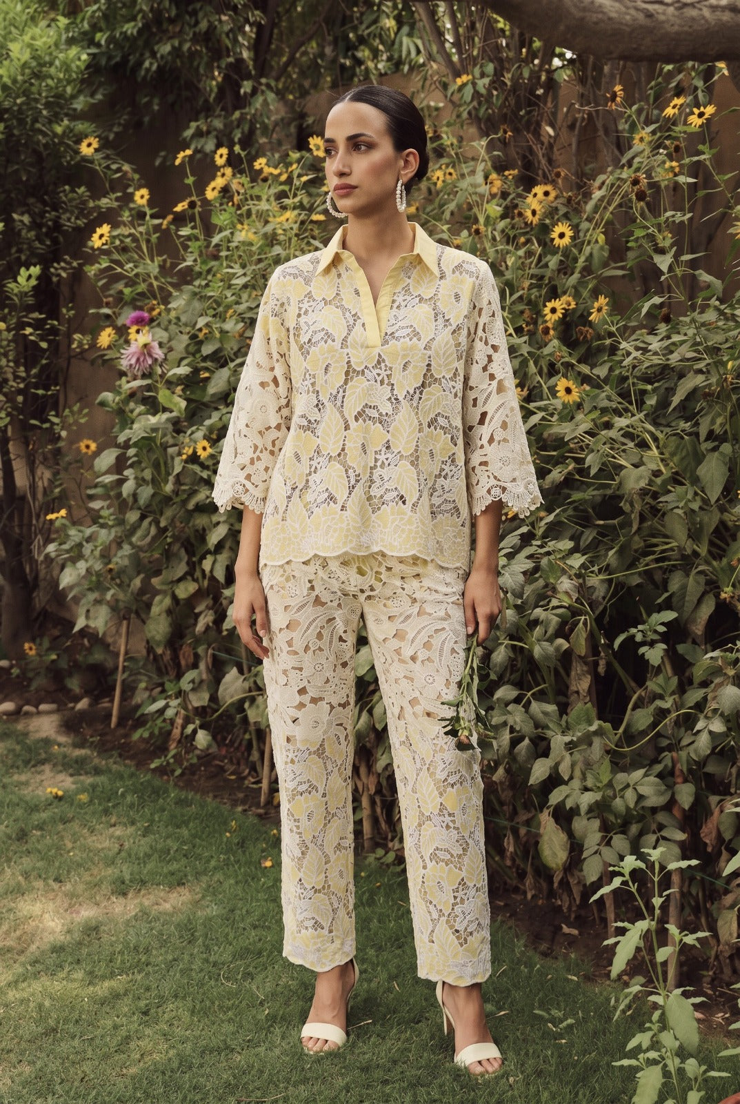 Celia Shirt Coord Set-Yellow