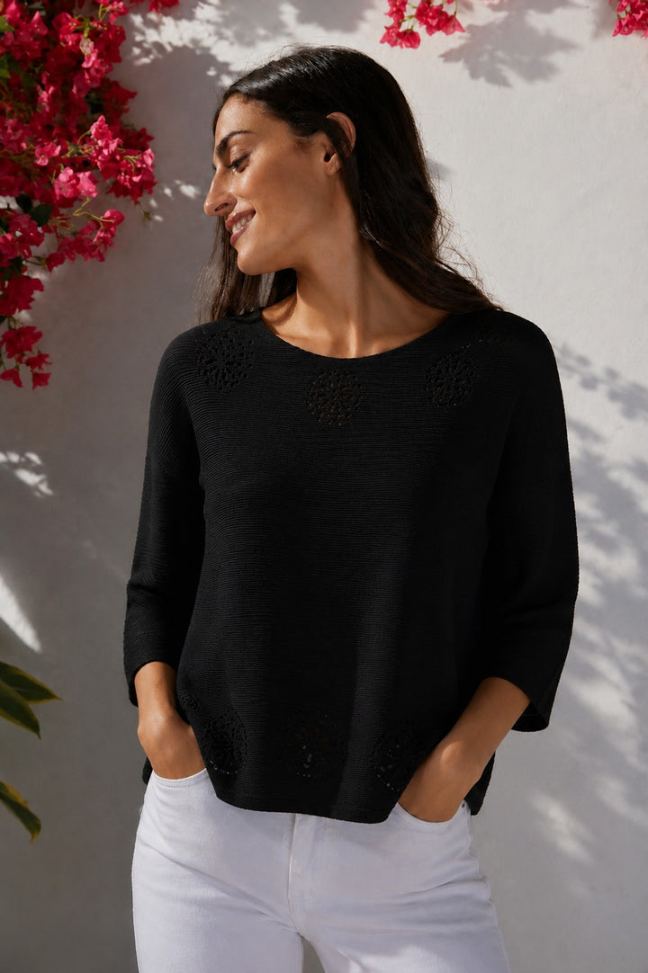 Fable Swarovski Sequence Top - Black