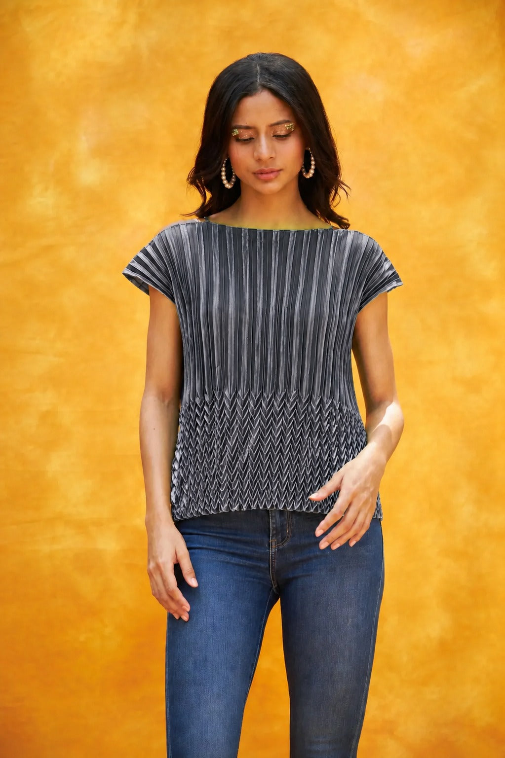 GOAN SMOKED TOP- GREY