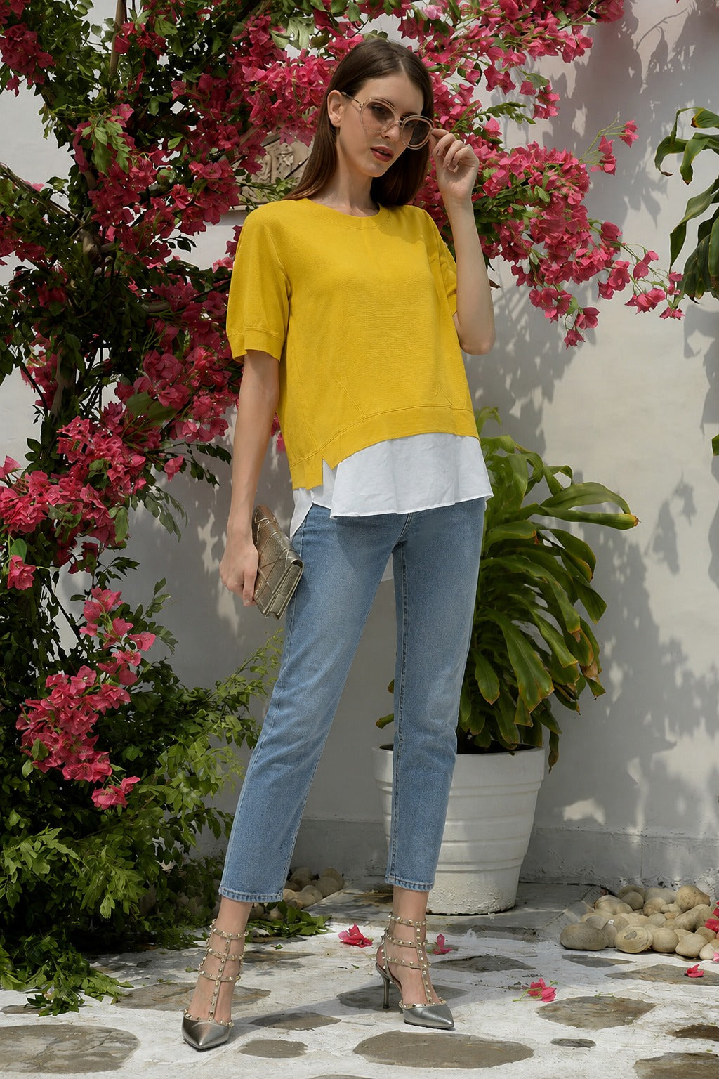 KNIT TOP- YELLOW